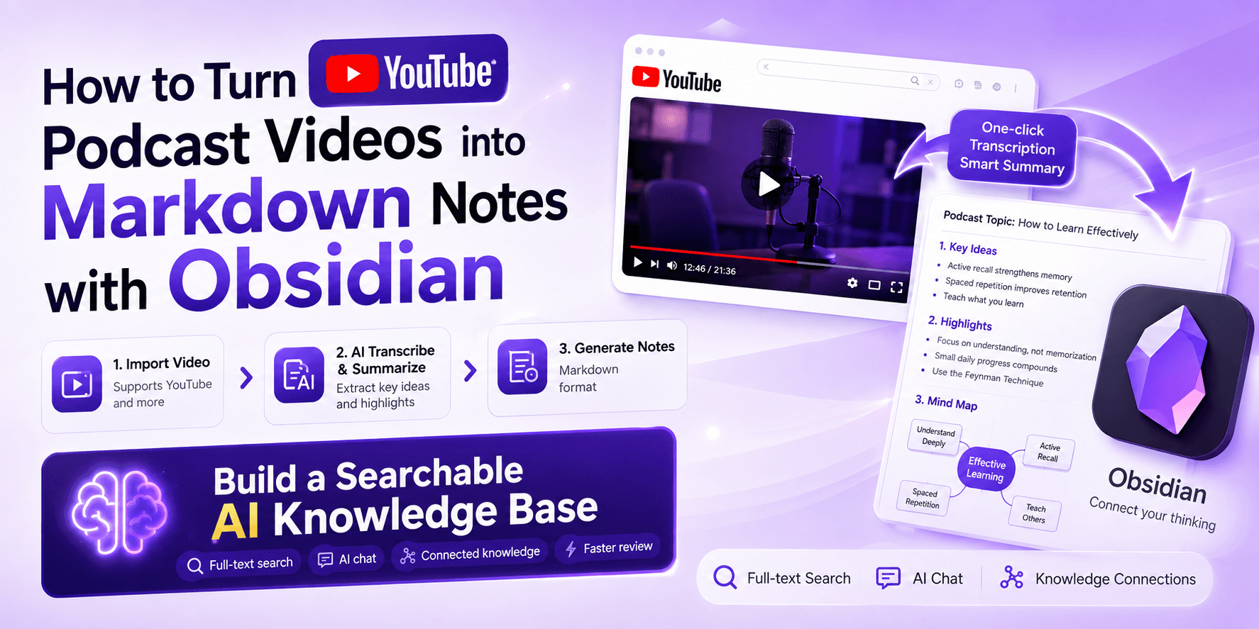 How to Turn Long YouTube Videos into Structured Notes with AI