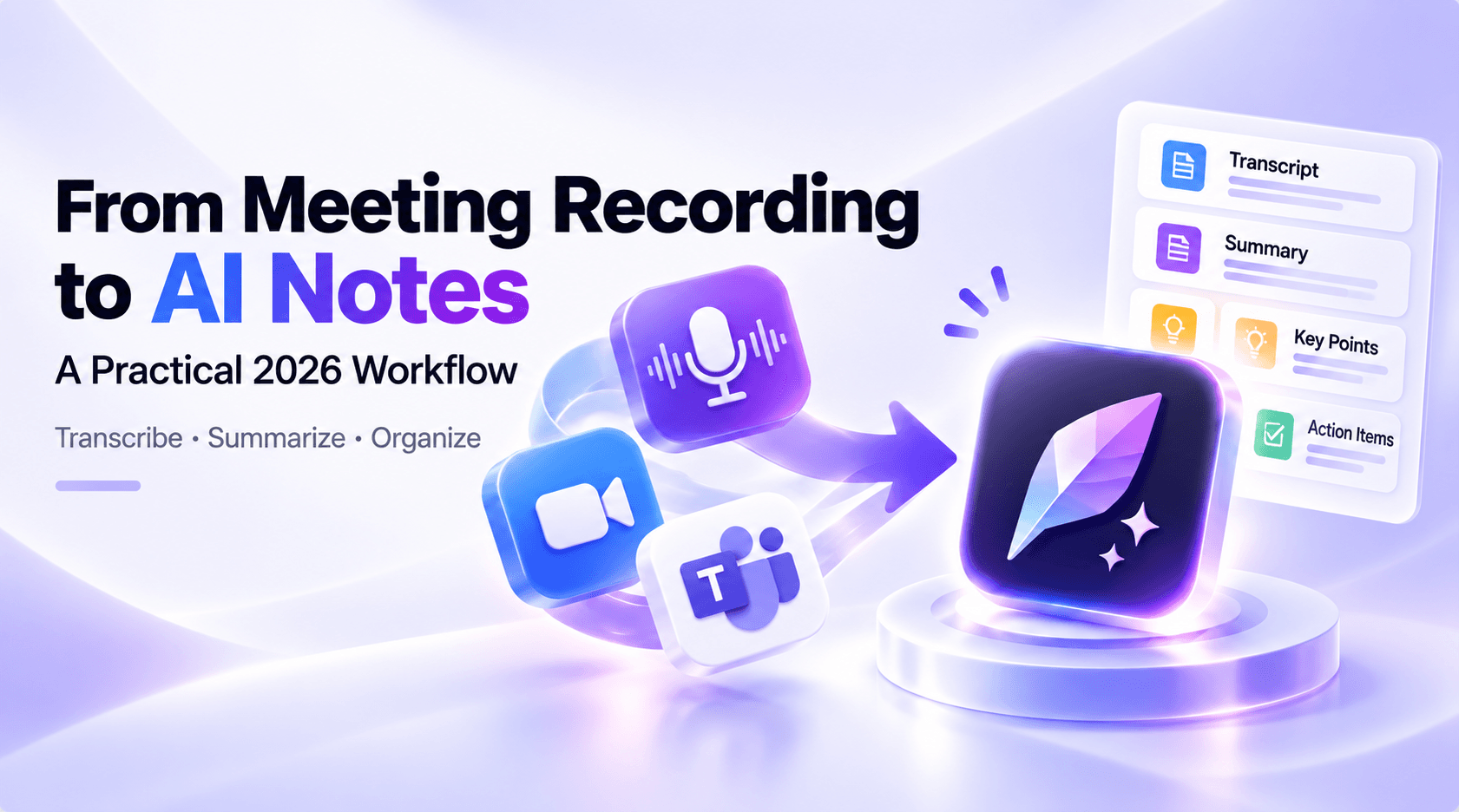 From Meeting Recording to AI Notes: A Practical 2026 Workflow