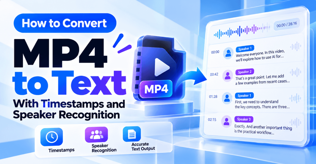 How to Convert MP4 to Text With Timestamps and Speaker Recognition