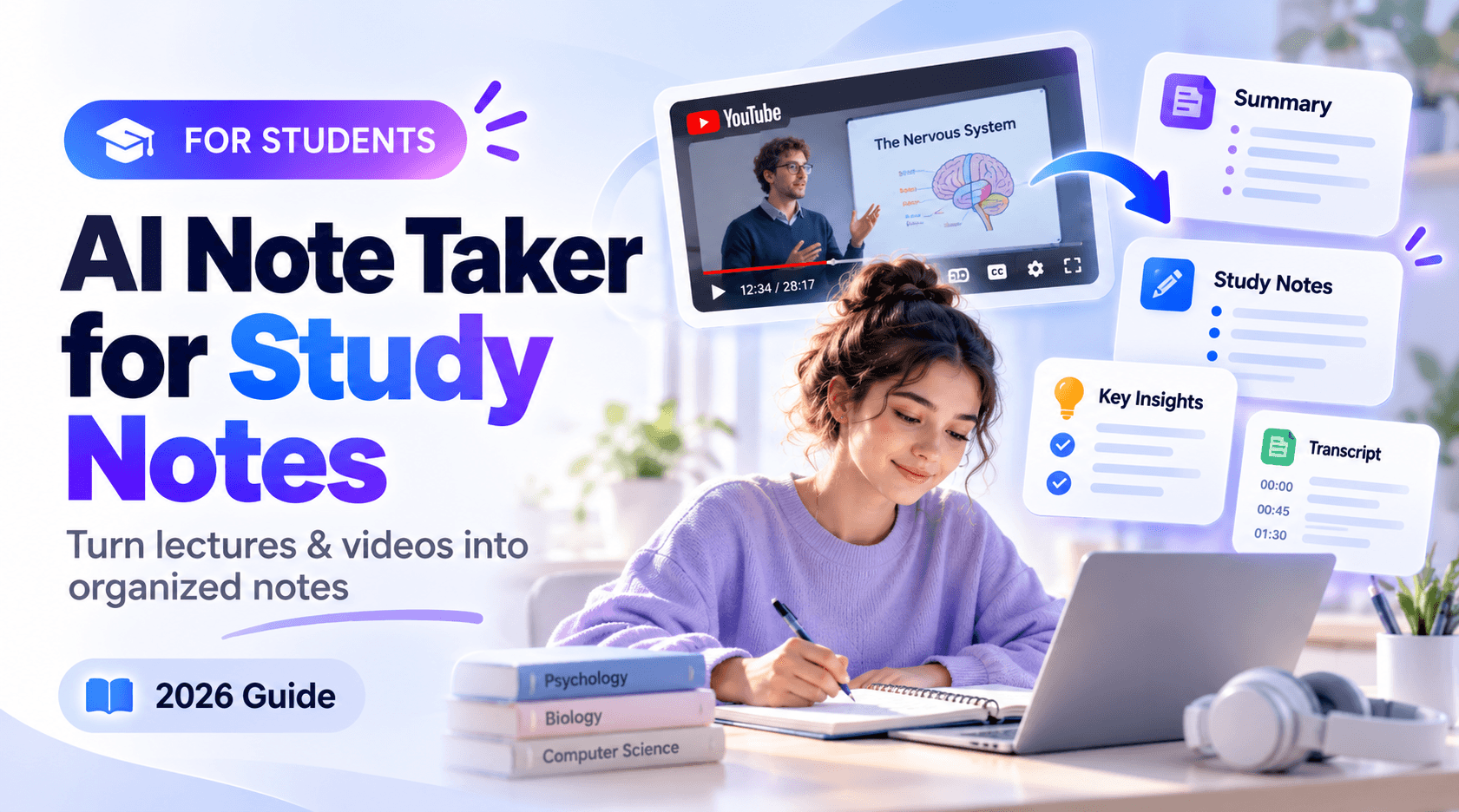AI Note Taker for Students: Turn Lectures and Videos Into Study Notes